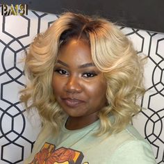 hairbs BOB Wig BAISI 250% Ombre Blonde Wavy BoB Wig 10inch Bob Wig, 10inch Bob, Blonde Wavy Bob, Natural Hair Bob Cut, Blonde Curly Bob, Natural Hair Bob, Wavy Bob Wig, Curled Bob, Hair Short Bob