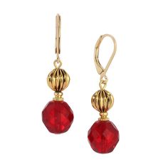 Glimmering Siam Red Dangling Earrings Bead Drop Earrings, Chic Fashionista, 1928 Jewelry, Vintage Inspired Jewelry, Cameo Jewelry, Beaded Drop Earrings, Creating Jewelry, Crystal Drop Earrings, Dangling Earrings