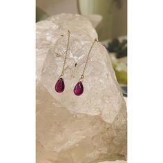 You shall need garnet drop earrings to make a statement with your look. These earrings create a sparkling, luxurious look featuring drop cut gemstone. If you love to gravitate towards unique styles, this piece of jewelry is perfect for you.   PRODUCT DETAILS :-  > Material - 18K Solid Yellow Gold > Gemstone - Garnet  > Gemstone shape - Drop  > Gemstone Weight - 3.5 ct > Gemstone pieces - 2  > Gemstone size - 9 x 6 mm > Gross Weight - 1.369 Grams > Setting - Drill setting > Length - 56 mm Garnet Gemstone Drop Earrings, Garnet Dangle Earrings For Pierced Ears, Elegant Drop Garnet Jewelry, Teardrop Gemstone Linear Earrings As Gift, Teardrop Gemstone Linear Earrings For Gift, Fine Jewelry Gemstone Linear Earrings As Gift, Fine Jewelry Linear Gemstone Earrings, Faceted Garnet Drop Earrings, Garnet Faceted Drop Earrings