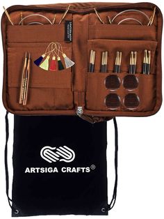 an artisan craft kit in a brown bag