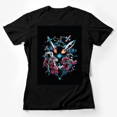 Astronaut Dance Party T-Shirt, Space Explorer Graphic Tee, Neon Colors, Unisex Female T-Shirt Custom graphic T-Shirt.Customize your color Space Explorer, Dance Party, Neon Colors, Custom Shirts, Graphic Tee, Graphic T Shirt, Graphic Tees, Womens Shirts, Cotton Blend