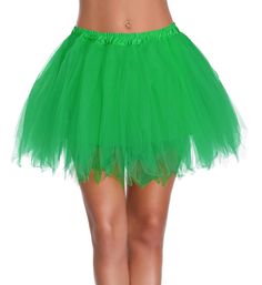 PRICES MAY VARY. Skirt Length: 16 inch Material: Top tulle, Soft Lining Regular Size Waist: 24"-35", Plus Size Waist: 28"-40" Comfortable fit with satin lined elastic waistband, Colors may vary due to different screen make Great for parties, dancing, Halloween costumes, or marathons, school events 
Material: Top tulle, Soft Lining 
 Sizes 
 Regular Size: Fits Waist 24"-35"; Length 16" 
 Plus Size: Fits Waist 28"-40"; Length 16" Tinkerbell Halloween, Tinkerbell Halloween Costume, Tulle Petticoat, Bubble Skirt, Marathons, Plus Size Fits, 1950s Vintage, Petticoat, Skirt Length