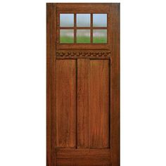 80 Tall Craftsman Style 6-Lite SDL Fiberglass Entry Door with Mahogany Wood Grains Craftsman Front Door, Craftsman Entry, Craftsman Doors, Craftsman Front Doors, Craftsman Style Doors, Redesign Ideas, Fiberglass Exterior Doors, Front Door Styles, Fiberglass Entry Doors