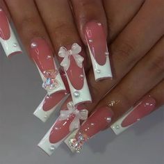 49878356623659 Squoval Manicure, Pink Coffin, Nails 3d, Nagel Tips, Manicure Tips, Coffin Press On Nails, Fake Nails With Glue, Nails White, Nail Supplies