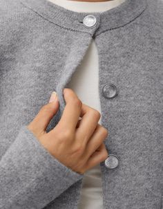 Cardigan with silver buttons - Sweaters and cardigans - Women | Bershka Win Gift Card, Sweaters And Cardigans, Trending Sandals, Button Sweater, Silver Buttons, Socks And Tights, Heeled Ankle Boots, Blazer Coat, Skirt Pants