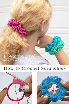 how to crochet scrunchies for beginners with pictures and instructions