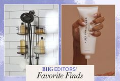 BHG Editors' Favorite Finds: Spa-Worthy Bathroom Essentials Walk In Shower Ideas, Walk In Showers, Hair Elixir, Face Spray, Orange Scent, Shower Storage, Small Showers, Tanning Mousse, Soap And Glory