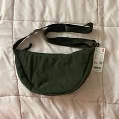 Uniqlo dark green shoulder bag / moon bag unused and... - Depop Uniqlo Moon Bag, Uniqlo Bag, Green Shoulder Bag, Moon Bag, Dumpling Bag, Uniqlo Bags, Uniqlo Women, Christmas Box