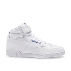 Reebok-EX-O-FIT High-Top Sneaker Bring some classic style to your sneaker collection with the sharp Ex-O-Fit high-top sneaker from Reebok. The minimal styling makes for versatile wear, while the lock-in ankle strap ensures a secure fit. Reebok High Tops, Reebok Freestyle, Athleisure Shoes, White Reebok, Black Reebok, Lifestyle Shoes, Eddie Munson, Mens Shoes Black, Cross Training Shoes