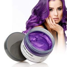 PRICES MAY VARY. 100% NATURAL INGREDIENTS: Made of plant extracts, no scalp irritation, environmentally friendly and no harm to your health STYLING & COLORING at the same time: An easy to use water based styling wax that you can be moulded, shaped and sculpted while dyeing your hair purple. INSTANT HAIR COLORING: Good solution, like dying hair different colors. Easy to color, easy to wash, strong without damage to hair, no sticky REFRESHING UNISEX FRAGRANCE: This Purple hair Wax is a fresh scent Hair Color Wax, Pomade Style, Tech Clothing, Dyed Hair Purple, Temporary Hair Dye, Diy Hair Color, Temporary Hair Color, Permanent Hair Dye, Hair Wax