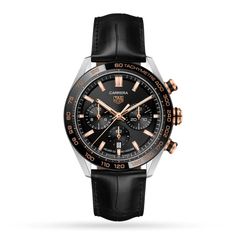 Tag Heuer Carrera Mens Chronograph Watch - Rose Gold CBN2A5A.FC6481 - Car Wireless Mobile Phone Chargers Carrera Watch, Save 1000, Heuer Carrera, Tag Heuer Carrera, Tag Heuer Watch, Mens Chronograph, Inspired Aesthetic, Rose Gold Accents, Card Model