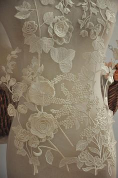 3D Venice Lace Applique in Graceful Ivory for Jewelry Design | Etsy Luxury Cream Wedding Dress With Intricate Embroidery, Elegant Wedding Lace With 3d Embroidery, Wedding Tulle Fabric In Cream With Intricate Embroidery, Elegant Cream Lace With Intricate Embroidery, White Intricate Embroidery Lace For Bride, Wedding Rose Gold Theme, Jasmine Wedding, Rose Gold Theme, Battenburg Lace