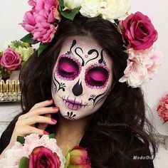 Sugar Skull Makeup Tutorial, Makeup Party Decorations, Skull Makeup Tutorial, Skeleton Makeup