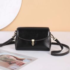 MATERIAL - Made of 100% high quality genuine leather, solid color,feels cosy to touch,delicate, durable. The hardware parts are made of cast molding thick hardware, top metal hardware. The stitching is well-made, firm and smooth.DIMENSIONS - 7.9L*3.1W*5.1H(inch) / 20L*8W*13H(cm).STRUCTURE - This crossbody bag contains 2 main pockets, 1 inner slip pocket, 2 inner zipper pockets, Comfortably holds wallet, mobile phone, cosmetics, keys, charge, essentials and so on.FUNCTIONAL - An adjustable should Solid Leather Box Bag For Mobile Phone, Leather Box Bag For Mobile Phone, Leather Crossbody Flap Bag, Solid Leather Crossbody Flap Bag, Classic Leather Box Bag For Mobile Phone, Classic Leather Mobile Phone Box Bag, Solid Leather Crossbody Box Bag, Leather Shoulder Flap Bag, Classic Leather Box Bag With Metal Hardware