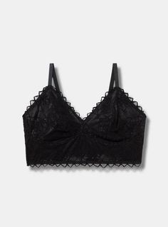 Matching Style(s): Search 42785921 FIT Lightly lined. Front adjustable straps. . MATERIALS + CARE Lace knit fabric. . 87% polyester, 13% spandex. Hand wash cold. Line dry. Imported. DETAILS V-neck. Straight back. . The best plus size women's lightly lined cozy valentina lace bralette bralettes in rich black made of lace. Torrid is your destination for cozy fall and winter clothes to keep you warm and comfortable. Chic Fitted Bra With Spaghetti Straps, Fitted V-neck Bra With Adjustable Straps, Chic Fitted Camisole Bra, Chic Camisole Bra, Black Lace Bra With Adjustable Straps, Chic Fitted Bra With Adjustable Straps, Chic Fitted Bra With Delicate Straps, Fitted Black Bra With Spaghetti Straps, Black Fitted Bra With Spaghetti Straps