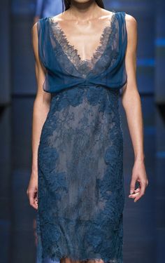 Lace Runway Fashion, Summer Evening Slip Dress With Delicate Lace, Elegant Evening Slip Dress With Delicate Lace, Chic Luxury Sheer Lace Dress, Lace Runway 2023, Rock Dress, Blue Dress, Fancy Dresses, Dream Dress