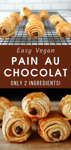 an easy vegan recipe for pain au chocolat only 2 ingredients are needed