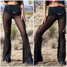 Our Show Some Flare Mesh Pants Add The Perfect Touch To Our Festival Outfits. These Pants Feature Shimmering Rhinestones And Flared Bottoms. These Pants Have Everything We Could Ask For! Pair With A Chic Bandeau Top And Your Favorite Shoes For A Must Have Look! Black Color Rhinestones Mesh Flare Bottoms Questions? Or Need Additional Measurements? Tags: Coachella Stagecoach Crochet Lace Festival Burning Man Snowglobe Rave Summer Corduroy Distressed Rock N Roll Trendy Bohemian Boho Girly Sequin Sh Glamorous Black Embellished Bottoms, Glamorous Embellished Black Bottoms, Fitted Black Embellished Pants, Fitted Embellished Black Pants, High Waist Embellished Pants For Night Out, Embellished High-waist Pants For Night Out, Embellished High Waist Pants For Night Out, Embellished High Waist Bottoms For Night Out, Black Embellished Wide Leg Bottoms