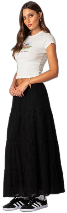 Cotton Maxi Skirts, Cotton Maxi, Tier Skirt, Maxi Skirt, Nordstrom, Black