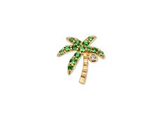 Loquet London specializes in creating joy and memories through handcrafted keepsakes. Using the most ardent care and sustainable practices, each token is hand-finished, so that it is utterly unique and made to last. Cast in 18K yellow gold, the Palm Tree Charm is detailed with glittering tsavorites and pinpricked with a single diamond. Add this charm to your Loquet locket. Product Details 18K yellow gold. Tsavorites and a single diamond. Care Instructions Do not wear in water. Clean with a dry l Gold Beach Jewelry With Starfish Charm, Yellow Gold Starfish Charm Jewelry For Beach, Luxury Yellow Gold Jewelry With Starfish Charm, Ocean-inspired Gold Jewelry With Starfish Charm, Loquet London, Palm Tree Pendant, Sustainable Practices, Professional Jewelry, Palm Trees