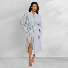 Black/White Summer Relaxed Fit Robe For Loungewear, Long Sleeve Summer Lounging Robe, Long Sleeve Summer Robe For Lounging, White Spring Robe For Relaxation, Spring White Robe For Relaxation, Summer Cotton Robe For Daywear, Cotton Robe With Relaxed Fit For Lounging, Cotton Robe For Lounging With Relaxed Fit, Relaxed Fit Cotton Robe For Lounging