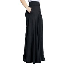 Black Pleated Wide Leg Long Pants Wide Palazzo Pants, Palazzo Pants, Long Pants, Bottoms Pants, Maxi Skirt, Wide Leg, Plus Size, Pants, Black