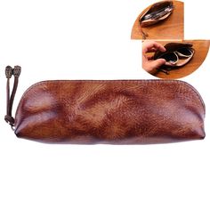 PRICES MAY VARY. [MULTI-FUNCTIONAL DESIGN] It can be used as an eyeglass case, pencil pouch, tool organizer. Suitable for daily use, work or travel. Right size for desk, backpack, briefcase or handbag. It is the first choice for studying, working and traveling. [DURABLE CONSTRUCTION] Refined with natural vegetable tanned leather, durable and soft to the touch. Classic look with smooth metal zipper closure. [LARGE CAPACITY] Can safely hold 10-12 regular pens. Keep your favorite writing instrument Brown Zipper Pouch Pencil Case For Personal Use, Brown Portable Pencil Case For Travel, Brown Pouch Pencil Case For Personal Use, Brown Travel Pencil Case With Pen Holders, Artists Home, Leather Eyeglass Cases, Leather Glasses Case, Pen And Pencil, Home Work