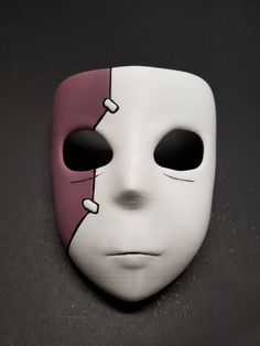 "Made to order is a 3D printed Sally Face mask with the option to include the wig. The mask is airbrushed and hand-painted with acrylic paint. This mask will complete your cosplay look or be a great addition to your Sally Face fan collection. The mask usually ships out within a week from the time of order. Measurements: Small 6\" across by 7.25\" high Regular 6.5\" across by 8\" high Large 7\" across by 9\" high" White Masks For Cosplay Events, White Full Face Mask For Cosplay Events, Artistic White Masks And Prosthetics For Costume, White Full Face Mask For Cosplay, Artistic White Costume Masks And Prosthetics, Artistic White Masks For Costumes, White Mask For Cosplay, Artistic White Masks And Prosthetics For Halloween, White Mask Costume Accessories For Cosplay