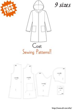 the sewing pattern for a hooded jacket