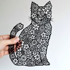 Вытынанки шаблоны трафареты для вырезания | ВКонтакте Cat Template, Papercut Art, 3d Printer Designs