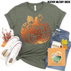 Thanksgiving-Fall T-Shirts Only 2-3 Designs Of Each T-Shirts Can Be Made In 24hrs After Payment And Shipped Next Day, Grab Yours Before Sold Out Khaki Cotton T-shirt For Fall, Fall Khaki Cotton T-shirt, Casual Khaki T-shirt For Fall, Sunflower Pumpkin, Pumpkin Fall, Pumpkin Shirt, Screen Printing Designs, Fall Shirt, Making Shirts