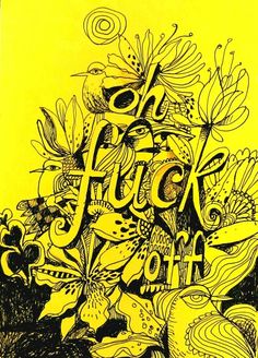 a yellow poster with the words fluff to it written in black and white ink