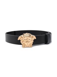 Black leather Medusa plaque belt from YOUNG VERSACE featuring Medusa plaque detail and adjustable fit. Versace Kids, Baby Boy Accessories, Gucci Kids, Dolce And Gabbana Kids, Versace Belt, Boy Accessories, Boys Accessories, Belt Black, Stella Mccartney Kids