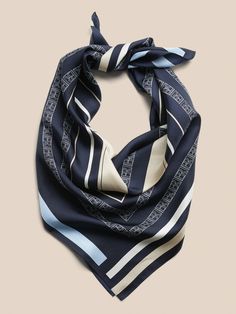 Signature Silk Scarf | Banana Republic Luxury Scarf Outfit, Men Summer Scarf, Luxury Silk Scarf For Summer, Luxury Silk Scarves For Summer, Classic Square Silk Scarf, Elegant Silk Square Scarves, Classic Square Scarf For Formal Occasions, Chic Square Silk Scarf For Formal Occasions, Elegant Square Silk Scarf