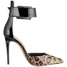 Step out in style with these fierce leopard print heels. Featuring a pointy toe, buckle ankle strap, and stiletto heel, these pumps are the perfect blend of chic and wild. Color: Black Heel Type: Stiletto heel Heel Height: 4.5" / 115 mm approx Product measurements were taken using size 8. Please note that measurements may vary by size. Toe: Pointed toe Pattern: Leopard print Handcrafted US sizing. Fits true to size. Leopard Print Heels, Pumps Heels Stilettos, Black Heel, Brown Leopard, Heel Pumps, Heel Type, Stiletto Heel, Black Heels, Stiletto Heels