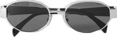 Modern Silver Round Frame Sunglasses, Formal Silver Sunglasses With Tinted Lenses, Silver Tinted Sunglasses For Formal Occasions, Silver Tinted Sunglasses For Formal Events, Classic Silver Sunglasses For Evening, Modern Silver Sunglasses For Formal Occasions, Elegant Silver Sunglasses With Round Frame, Elegant Silver Round Frame Sunglasses, Silver Cat Eye Sunglasses For Formal Occasions