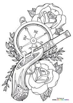 Sketches Colour, Tattoo Coloring Book, Thigh Tattoo Designs