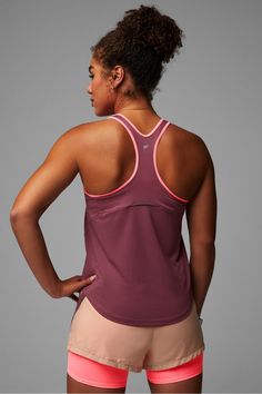 High-Tempo Tank Fabletics pink/red female Activewear >> Womens >> Tops >> Tanks regular Running Solid Color Compressive Tank Activewear, Pink Compressive Tank Top For Workout, Solid Color Moisture-wicking Tank Activewear, Sporty Pink Moisture-wicking Tank Top, Pink Moisture-wicking Sportswear Tank Top, 90s Aesthetic, Performance Leggings, Workout Wear, Retro Inspired