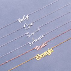 It is a dainty name necklace. Perfect jewelry gift, Personalized for her! Handmade item Silver Closure. : Buckle Chain style: Rolo Adjustable length: Can be personalised Chain sizes: 12 inch with name it is for Kids 14 inch with name it is for Teenage & slim fit Neck 16 inch with name it is for Teenage & slim fit Neck 18 inch with name it is for Adult 20 inch with name it is for Adult 24 inch with name it is for Adult Material: Sterling Silver Solid/Copper/18k Gold plated Available colour: Silve Minimalist Sterling Silver Name Necklace For Birthday, Minimalist Sterling Silver Name Necklace As Birthday Gift, Silver Minimalist Name Necklace For Birthday, Minimalist Silver Name Necklace For Birthday, Silver Minimalist Name Necklace For Birthday Gift, Elegant Customizable Charm Necklaces For Birthday Gift, Dainty Nameplate Necklace With Delicate Chain, Minimalist Personalized Charm Necklaces For Birthday Gift, Minimalist Name Necklace For Birthday Gift