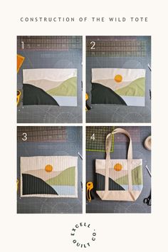 instructions for how to sew a handbag