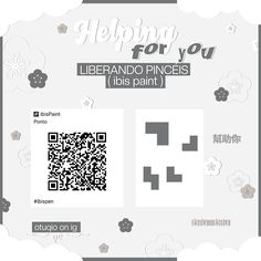 an image of a qr code on the back of a box with text reading helping for you liberanoo princesses ibis paint