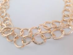 "Handmade Chunky Oversized Layering Gold Necklace. Wear it together with any type of necklace and will compliment your night or daily outfit. * Lightweight Thick Chain. * Nickel Lead-Free * * Necklace Length: 17\" long. * Chain Thickness: 20x15x3mm thick * Metal Plated Color: Matte Gold Plating * Helpful tips for proper care: To avoid damaging or dulling Costume Jewelry, do not use jewelry cleaner or soak the jewelry in water. When dressing, I would recommend that you put jewelry on last in orde Double Chain Link Necklace For Parties, Chunky Link Chain Necklace For Party, Party Necklaces With Chunky Chain Links, Party Link Chain Necklaces, Party Necklace With Adjustable Chain Link, Chunky Chain Round Jewelry For Party, Chunky Metal Chain Necklace As Gift, Chunky Chain Link Necklace Gift, Party Chunky Chain Round Jewelry