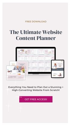 the ultimate website content planner is here to help you plan out a stunning and high - cost