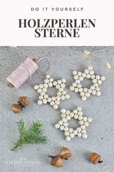 the cover of do it yourself book with white beads and spools