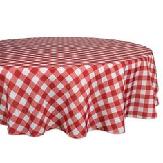 a red and white checkered table cloth