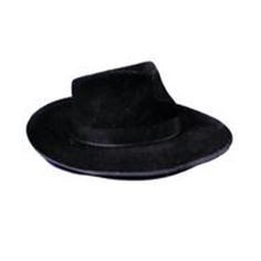 a black cowboy hat on a white background