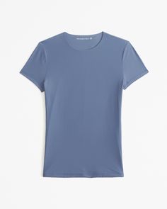 Our new slim-fitting short-sleeve tee in our elevated, barely-there soft matte seamless fabric and tuckable length, with crew neckline and straight hem. Our buttery Soft Matte fabric hugs your body in lightweight compression, with a flattering all-over blur, that's perfect for every body, every day. Seamless Second-skin Short Sleeve Tops, Casual Second-skin Short Sleeve Top, Solid Compressive Crew Neck T-shirt, Compressive Crew Neck T-shirt, Compressive Solid Color Crew Neck T-shirt, Seamless Short Sleeve T-shirt For Athleisure, Seamless Short Sleeve T-shirt With Minimal Stretch, Stretch T-shirt For Layering, Solid Compressive Basic Tops