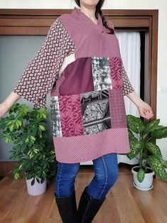 Funky Tunic ,shabby Chic Top ,bohemian Gift for Her, Hippie Boho Tunic, L-XL , Farm Chic Tunic, Upcycled Clothing, L-2XL - Etsy Bulgaria Farm Chic, Women Tunic, Loose Tunic, Upcycled Clothing, Chic Top, Boho Tunics, Women Tunic Tops, Recycle Clothes, Womens Tunics