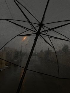 a person holding an umbrella in the rain