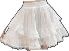 Cute White Ruffled Mini Skirt, Cute White Tiered Skirt, White Tiered Ruffled Skort, White Mini Skort With Ruffle Hem, White Ruffle Hem Mini Skort, White Skirted Shorts With Ruffles, Cute White Mini Skort, Cute White Mini Length Bottoms, Cute White Mini Bottoms